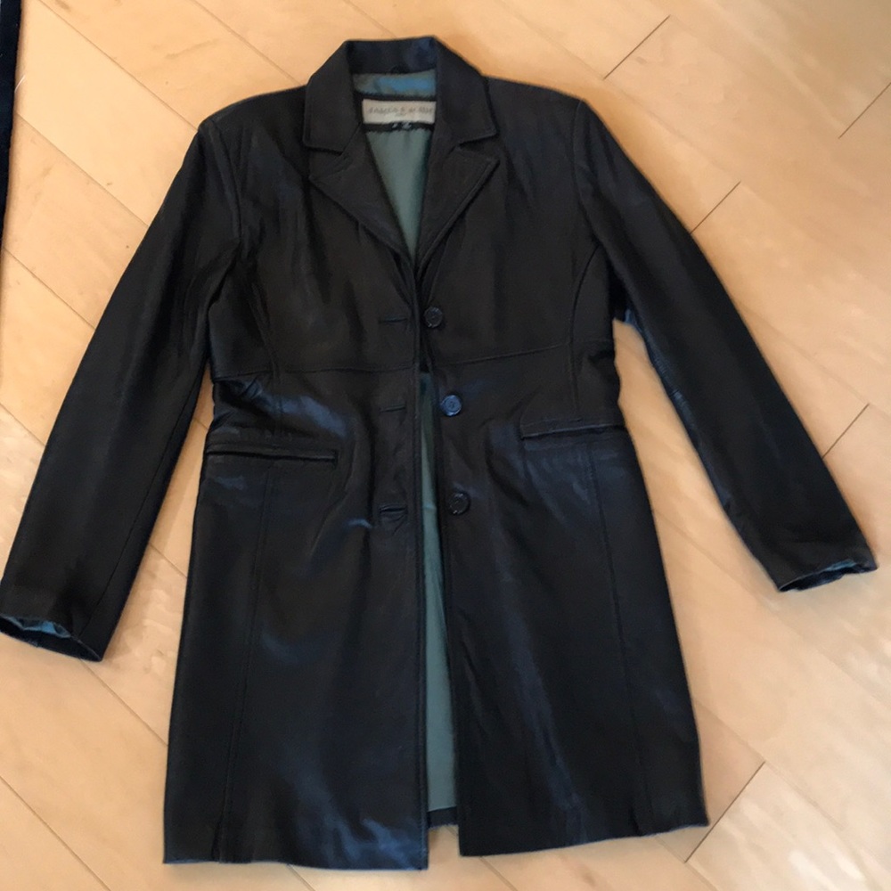 Black leather jacket beautifully lined